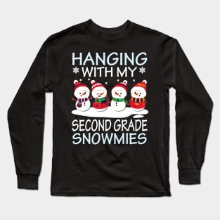 Teacher Hanging With My Second Grade Snowmies Students Long Sleeve T-Shirt